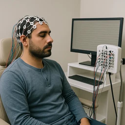انجام نوار مغز (EEG) جهت بررسی فعالیت‌های الکتریکی مغز
